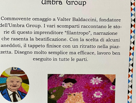 Un’infiorata speciale per Valter Baldaccini e i 10 anni della Fondazione